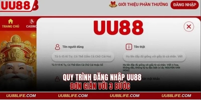 Đăng Nhập UU88 1 Các bước đăng nhập UU88 đơn giản, dễ thực hiện