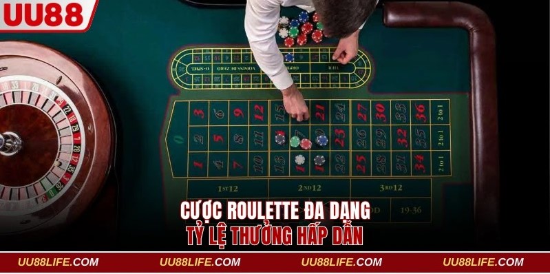 Roulette UU88 Đỉnh Cao Và Kim Chỉ Nam Thắng Lớn Dễ Dàng 3 Cược roulette đa dạng và tỷ lệ thưởng hấp dẫn